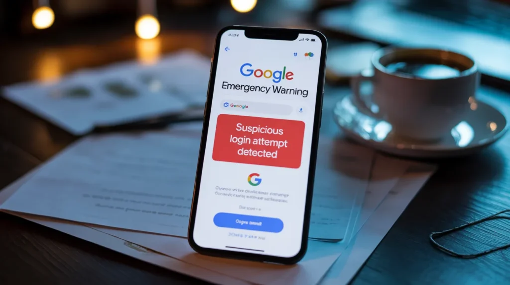 Google emergency warning Gmail