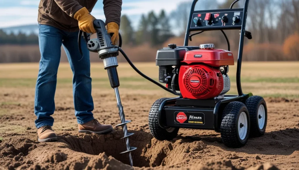 Gas powered auger