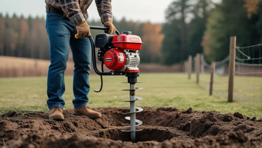 Gas powered auger
